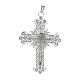 Pectoral Cross in silver, stylized Christ's body decoration s1