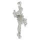 Pectoral Cross in silver, stylized Christ's body decoration s4