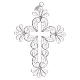 Croce vescovile decori argento 800 filigrana s1