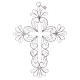 Croce vescovile decori argento 800 filigrana s3