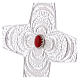 Pectoral Cross in silver 800 filigree with coral stone s2