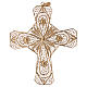 Ecclesiastical cross in gold plated silver, filigree decoration s1