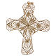 Croce vescovile argento 800 filigrana dorata s3