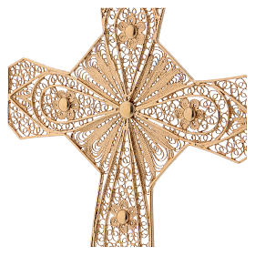 Krzyż biskupa srebro 800 filigran złocony