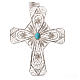 Ecclesiastical cross in 800 silver filigree with carnelian stone s4