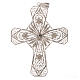 Ecclesiastical cross in 800 silver filigree with carnelian stone s5