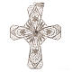 Cruz para bispo prata 800 filigrana cornalina s2