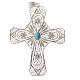 Ecclesiastical cross in 800 silver filigree with carnelian stone s1