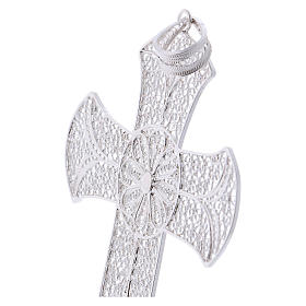 Pectoral cross in silver 800 with decorated filigree