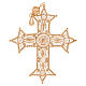 Pectoral cross, gold plated silver 800 filigree with decoration s1