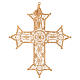 Pectoral cross, gold plated silver 800 filigree with decoration s3