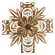 Krzyż pektoralny srebro 800 złocony filigran z promieniam s4