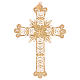 Cruz para bispo prata 800 dourada filigrana com raios s1