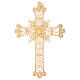 Cruz para bispo prata 800 dourada filigrana com raios s3