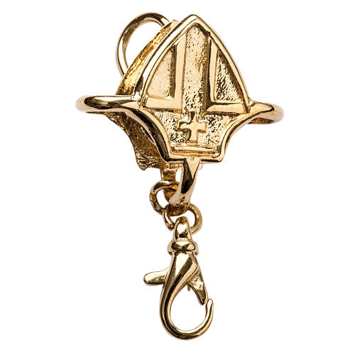 Haken für Bischofskreuz goldenen Silber 925 2