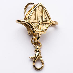 Pectoral cross clasp in 925 gold-plated silver s1