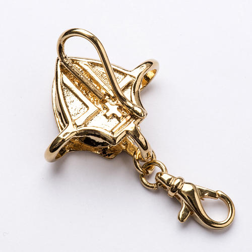 Pectoral cross clasp in 925 gold-plated silver 3