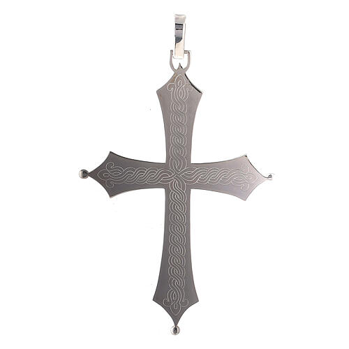 Pectoral Cross made of silver 925 with engravings 2