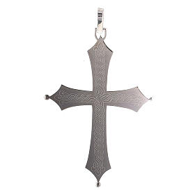 Croce pettorale argento 925 con incisioni