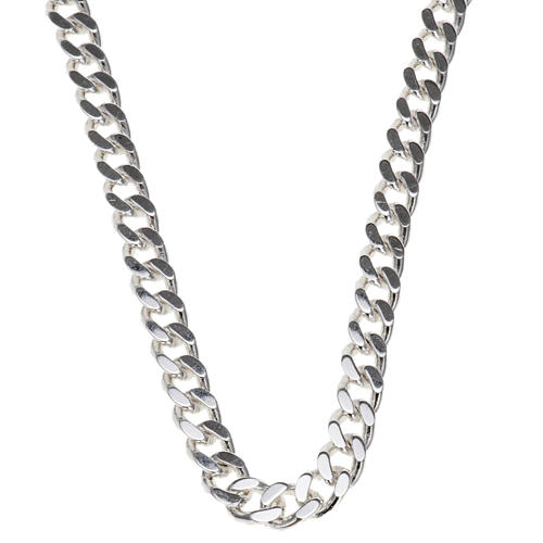 Curb chain in Silver 925 for pectoral cross, 90 cm long. 1