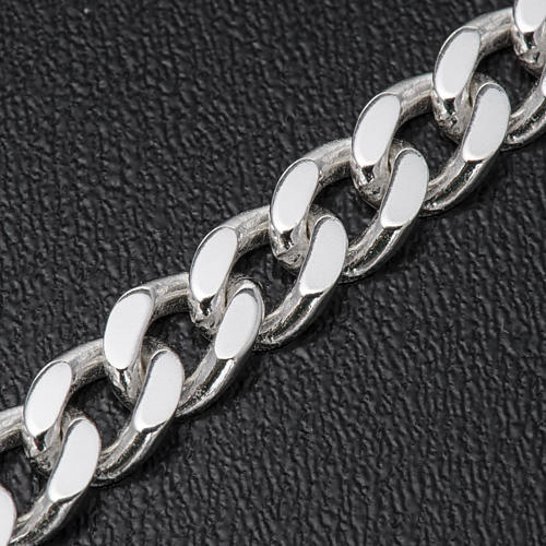 Curb chain in Silver 925 for pectoral cross, 90 cm long. 3