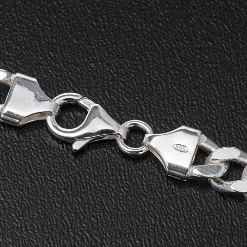 Curb chain in Silver 925 for pectoral cross, 90 cm long. 4