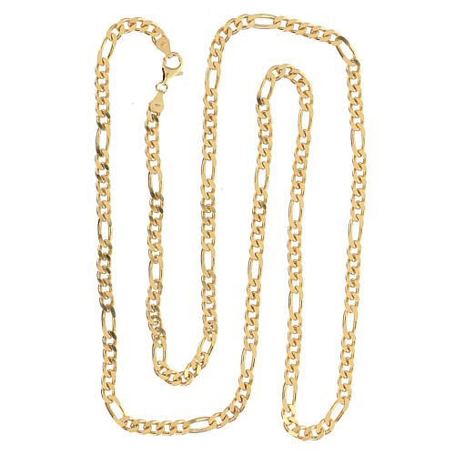 Curb chain in gold plated silver for pectoral cross, 90cm long 2