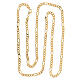 Curb chain in gold plated silver for pectoral cross, 90cm long s2