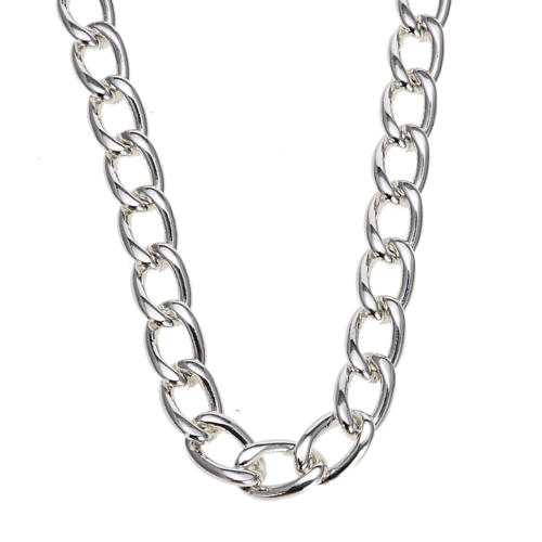 Rolo necklace chain in 925 silver for pectoral cross, 90 cm long 1