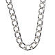 Rolo necklace chain in 925 silver for pectoral cross, 90 cm long s1