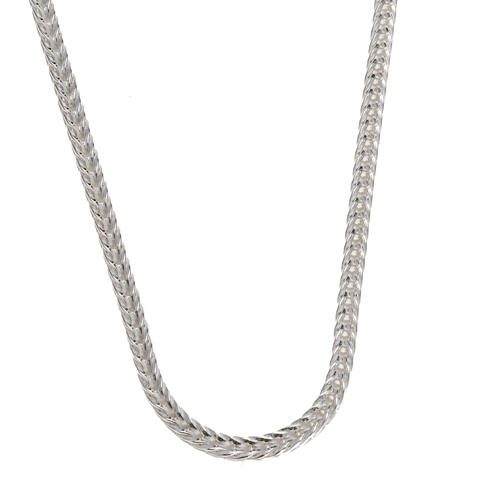 Silver wheat chain for pectoral cross, 90 cm long 1