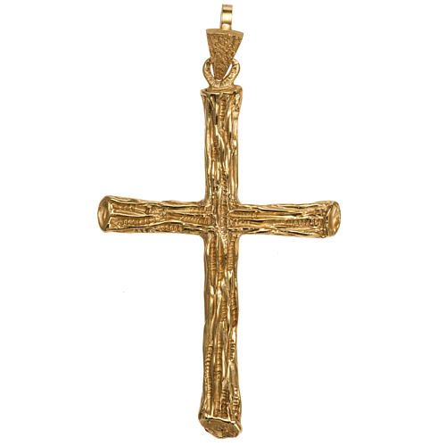 Croce pettorale per vescovo argento 925 dorato 1