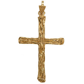 Cruz peitoral para bispo prata 925 dourada