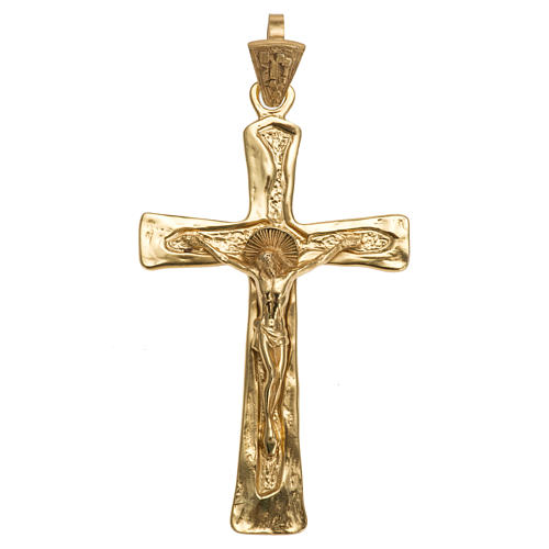 Krzyż episkopalny srebro 925 złocony 1
