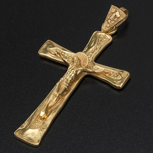 Krzyż episkopalny srebro 925 złocony 5
