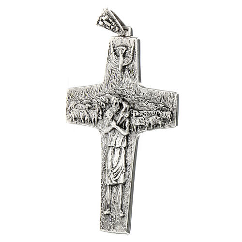 Burstkreuz Papst Franziskus Silber 925 3