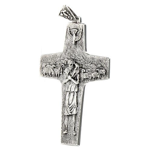 Burstkreuz Papst Franziskus Silber 925 3