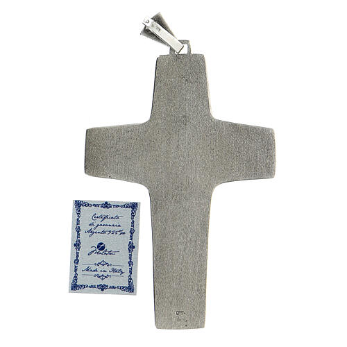 Croce Papa Francesco argento 925 6