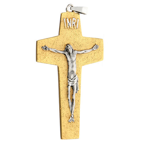 Pectoral cross in two tone brass 2