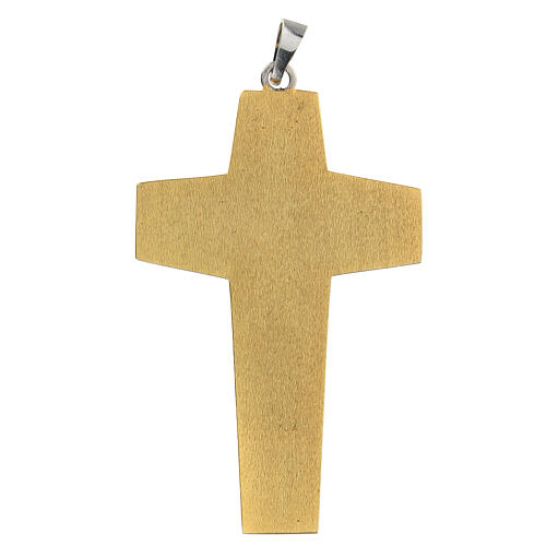 Krzyż pektoralny biskupa mosiądz dwukolorowy 3