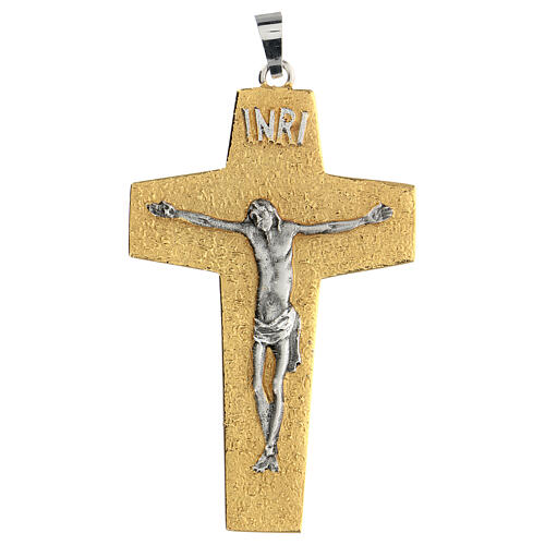 Pectoral cross in two tone brass 1