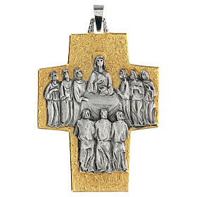 Pectoral cross in brass, Last Supper