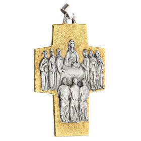 Pectoral cross in brass, Last Supper