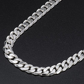 Curb necklace chain in Silver 925 for pectoral cross, 90 cm long