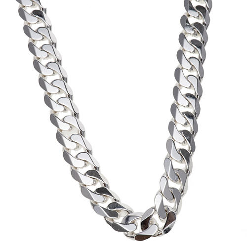 Curb necklace chain in Silver 925 for pectoral cross, 90 cm long 1