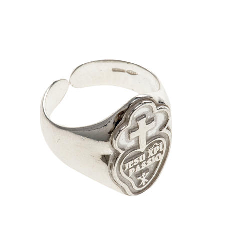 Bishop's ring made of 925 silver, Passionists 3