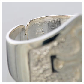Anello episcopale argento 925 croce argentato s4