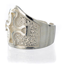 Bishop's ring in 800 silver with silver cross s3