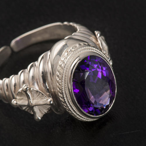 Bishop's ring made of 925 silver with amethyst 3