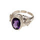 Bishop's ring made of 925 silver with amethyst s1